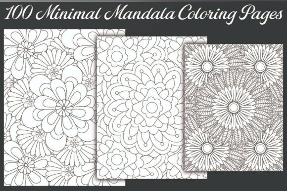 100 Minimal Mandala Coloring Pages: Graphics & Coloring Pages Amp
