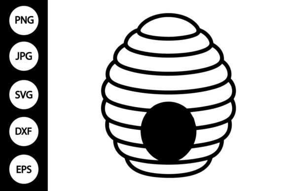 Bee Hive Outline SVG: Graphics for Crafts & Branding