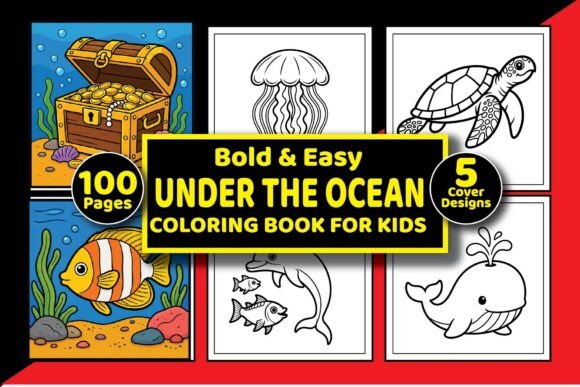 Bold Easy Underwater Coloring Book: Graphics & Coloring Pages Amp