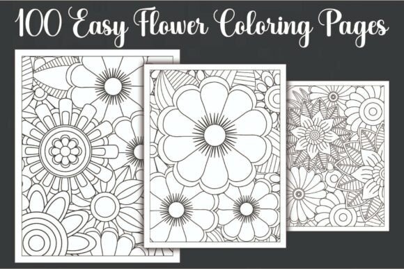 Easy Flower Coloring Pages: Graphics & Coloring Pages Amp