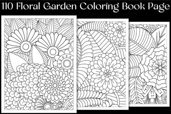 Floral Garden Coloring Book Pages: Graphics & Coloring Pages Amp