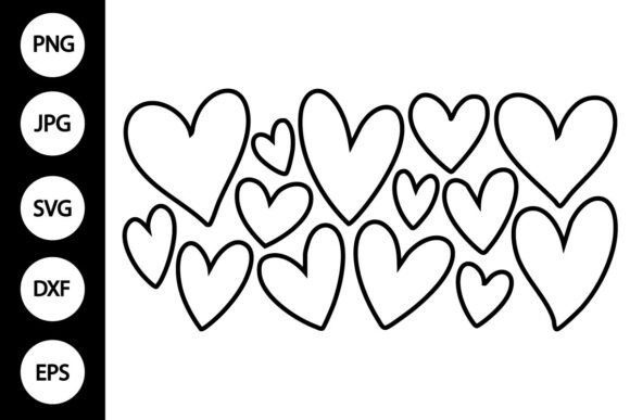 Hearts Outline SVG: Graphics for Crafts & Creative Design