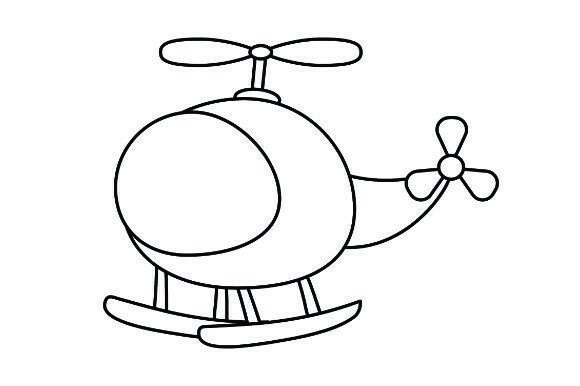 Helicopter for Coloring Book: Freebies & Graphics