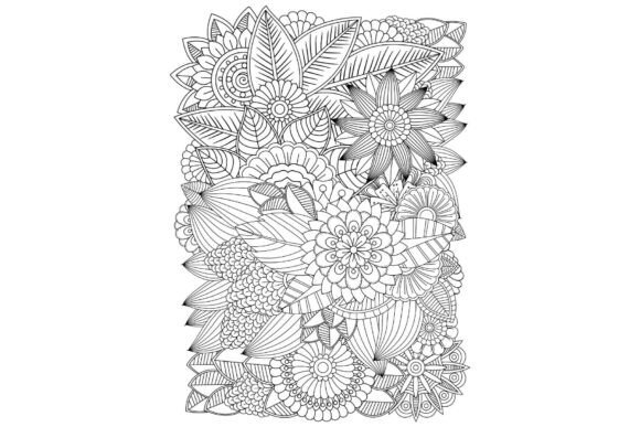 Intricate Floral Coloring Page: Graphics for Coloring Pages Amp