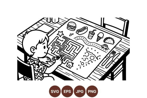 Kids Maze Activity Placemat