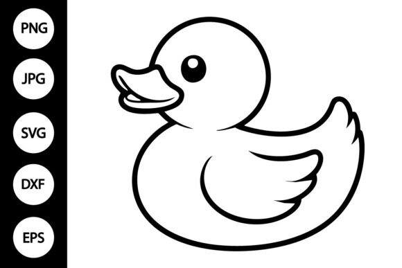 Rubber Duck Outline SVG: Crafts & Graphics for Real Making