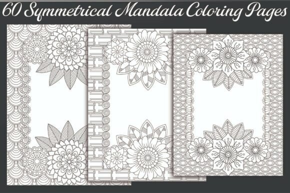Symmetrical Mandala Coloring Pages: Graphics & Coloring Pages Amp